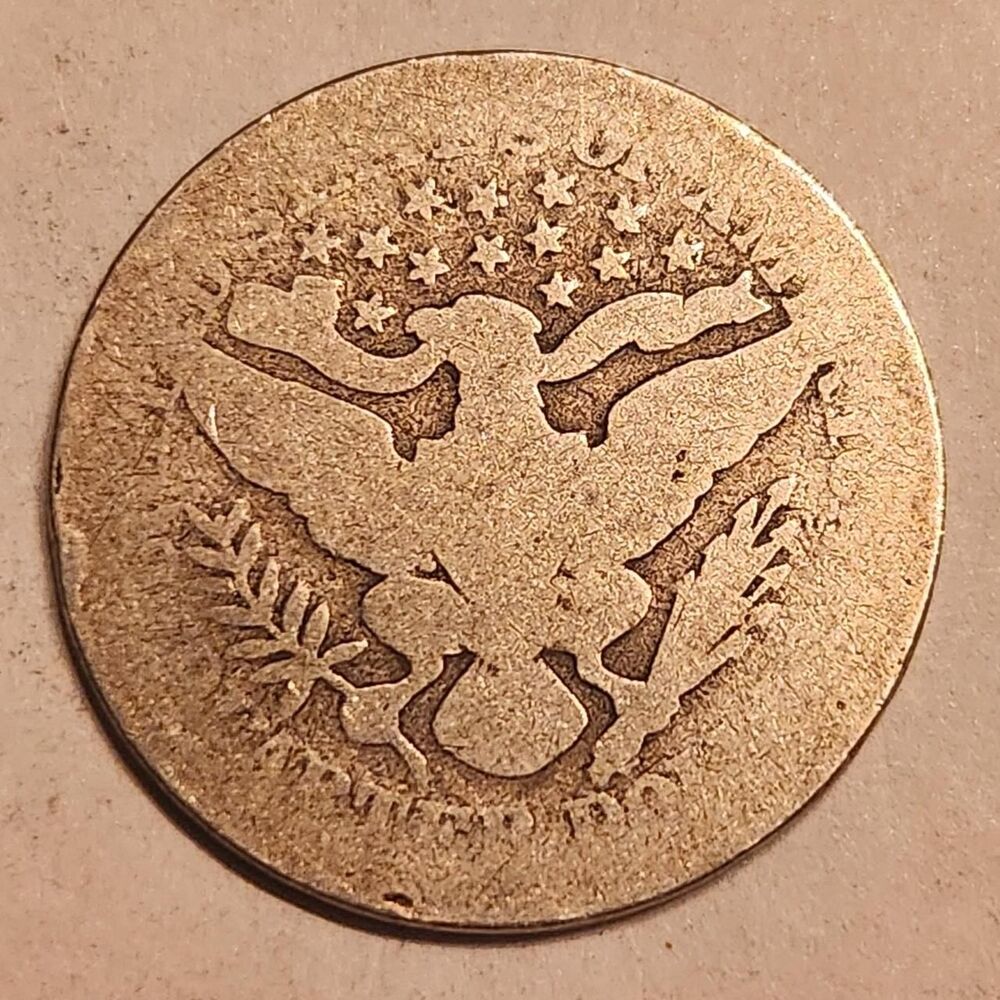 1894 Barber Quarter Silver Coin.
The 1894...